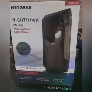 New In Box NETGEAR Nighthawk CM1200 Multi-Gig Cable Modem - Black